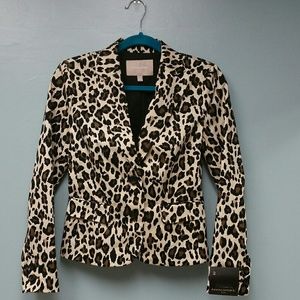New Banana Republic Leopard Blazer Size 2
